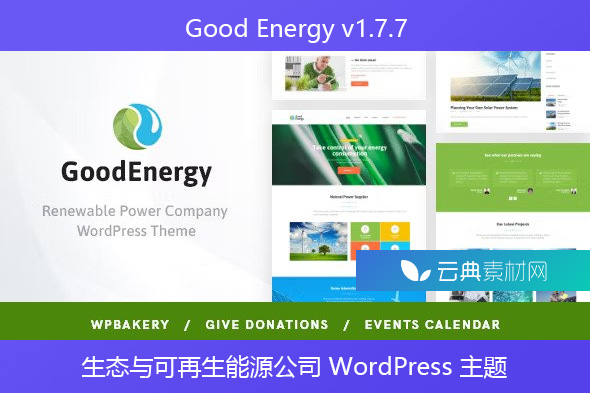 Good Energy v1.7.7 – 生态与可再生能源公司 WordPress 主题
