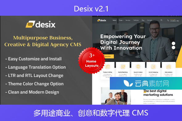 Desix v2.1 – 多用途商业、创意和数字代理 CMS