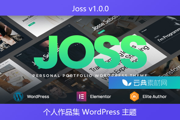 Joss v1.0.0 – 个人作品集 WordPress 主题