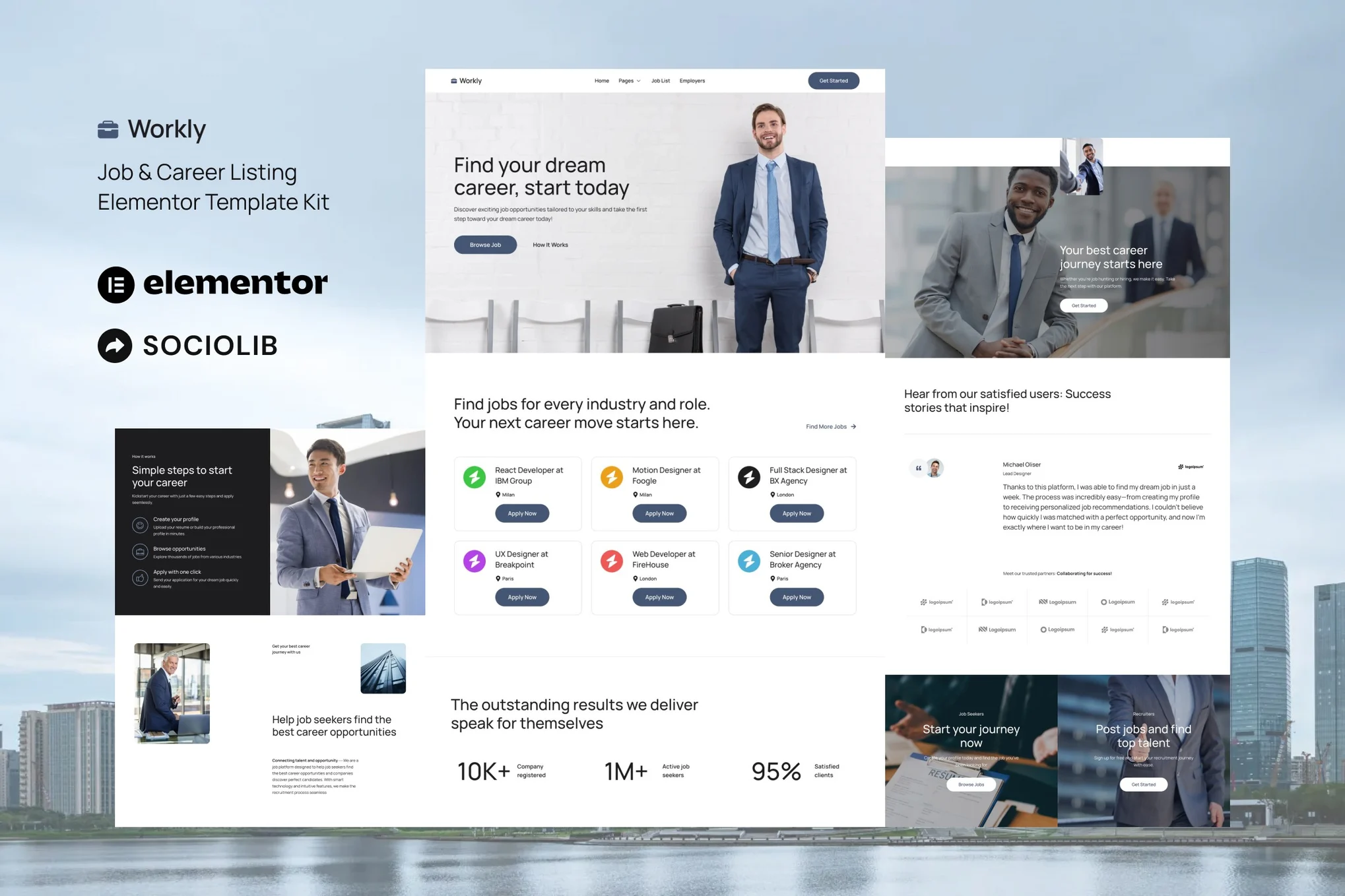 Workly – 职位列表和职业招聘 Elementor 模板套件