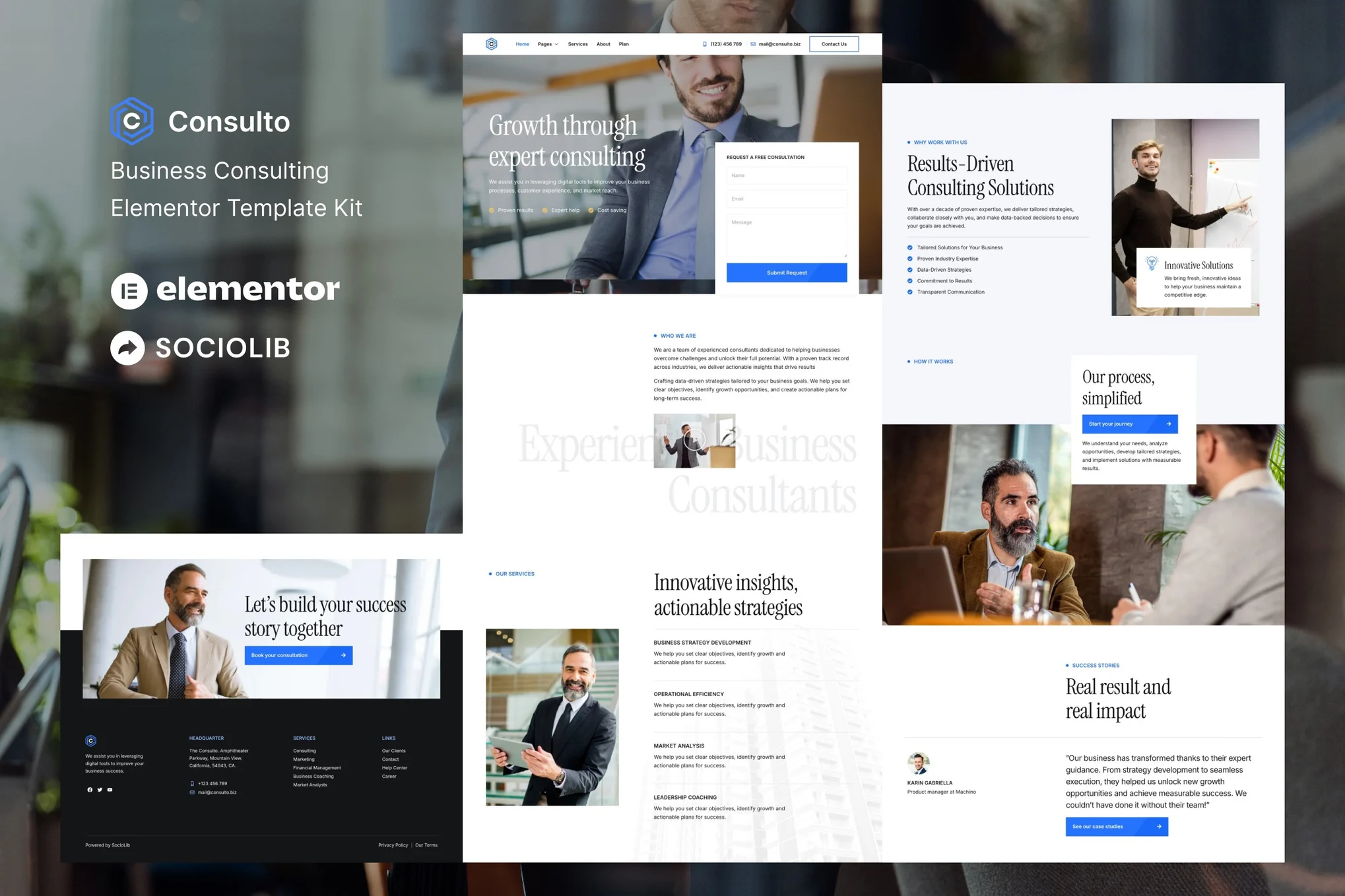 Consulto – 商业咨询和辅导 Elementor 模板套件