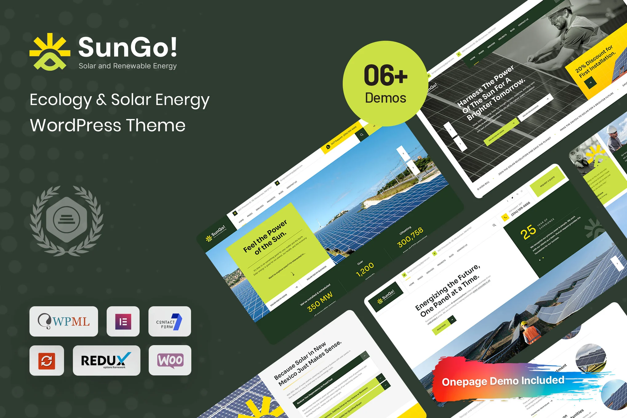 Sungo – 生态和太阳能 WordPress 主题