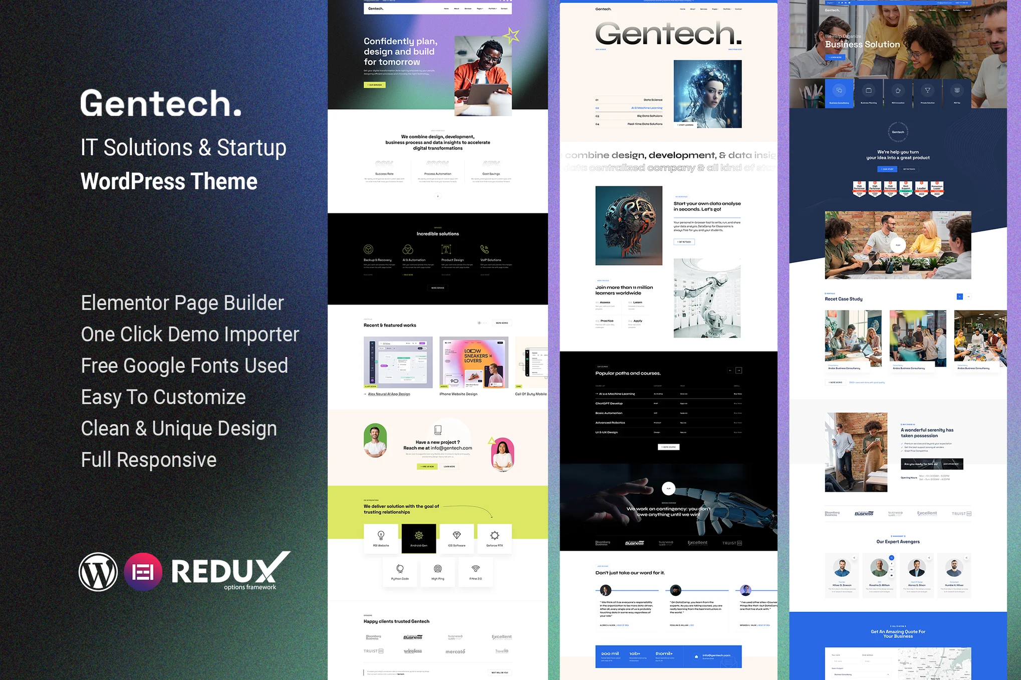 Gentech – IT 解决方案和初创 WordPress 主题