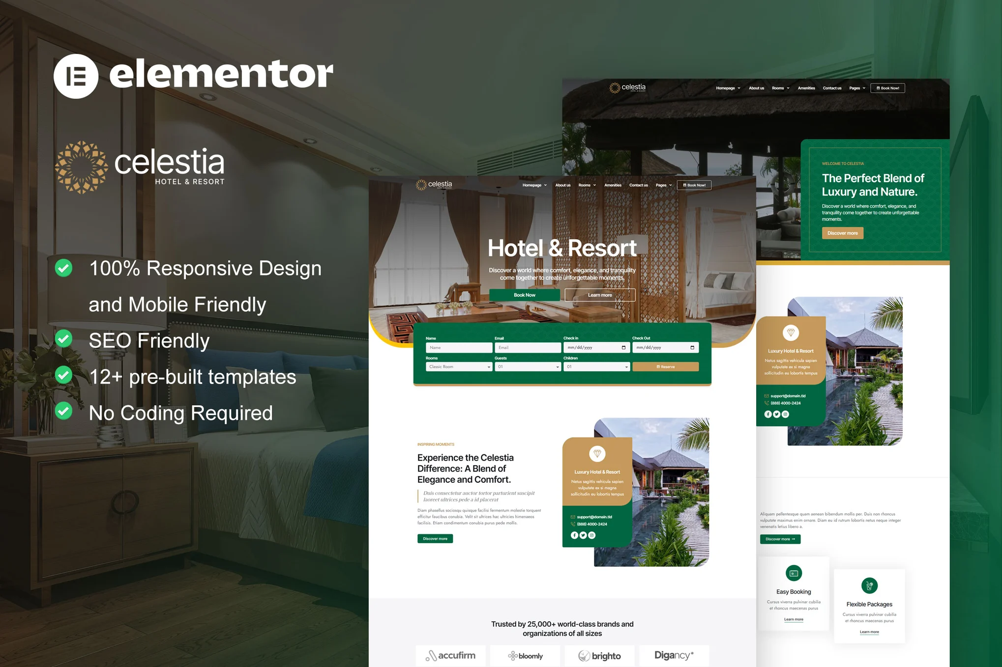 Calestia – Hotel & Resort Elementor 模板套件
