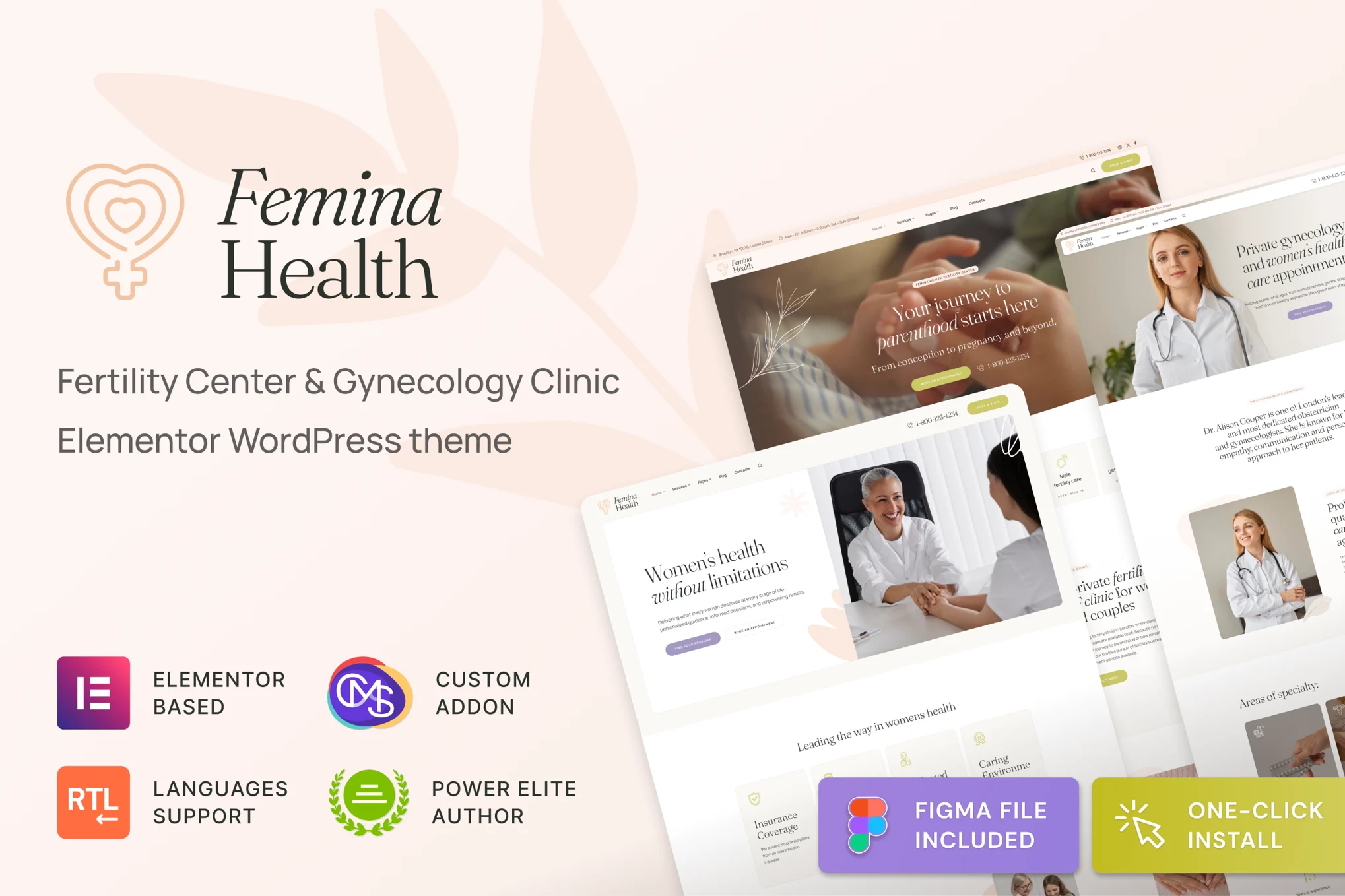 Femina Health-生育诊所 WordPress 主题