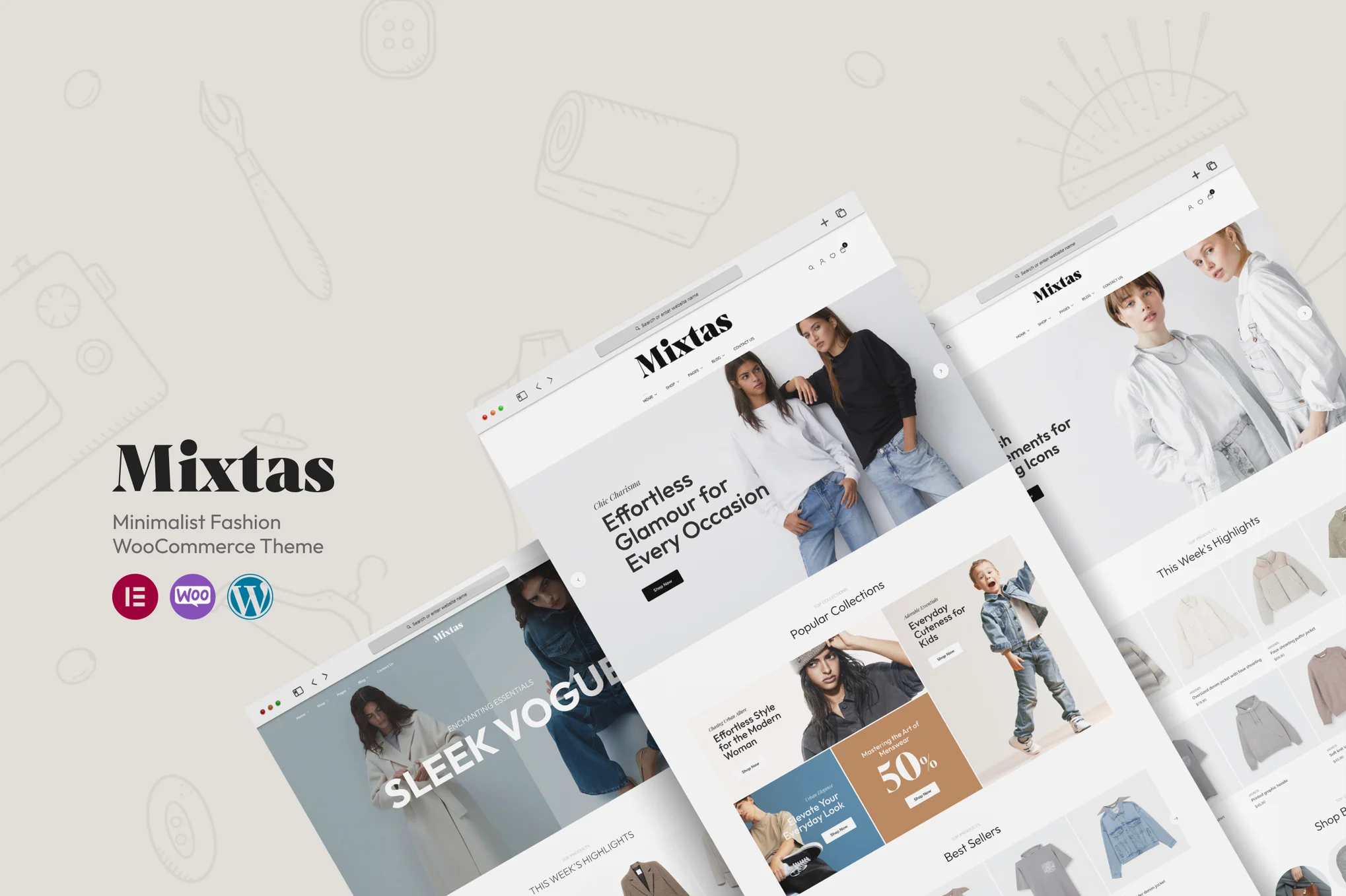 Mixtas – 极简时尚 WooCommerce 主题