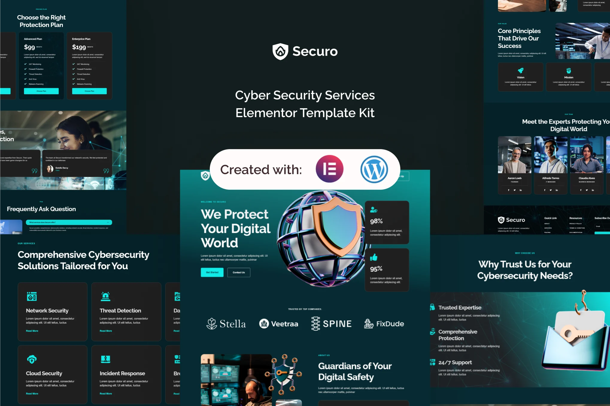 Securo – 网络安全服务 Elementor 模板套件