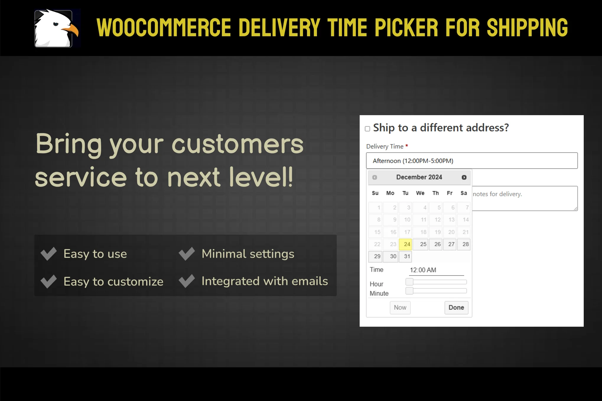 WooCommerce 运输交货时间选择器
