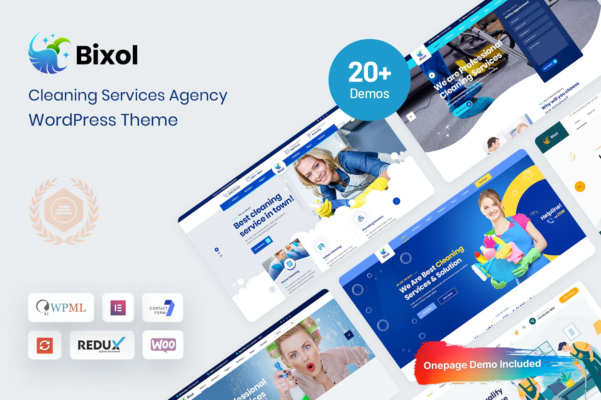 Bixol-清洁服务 WordPress 主题