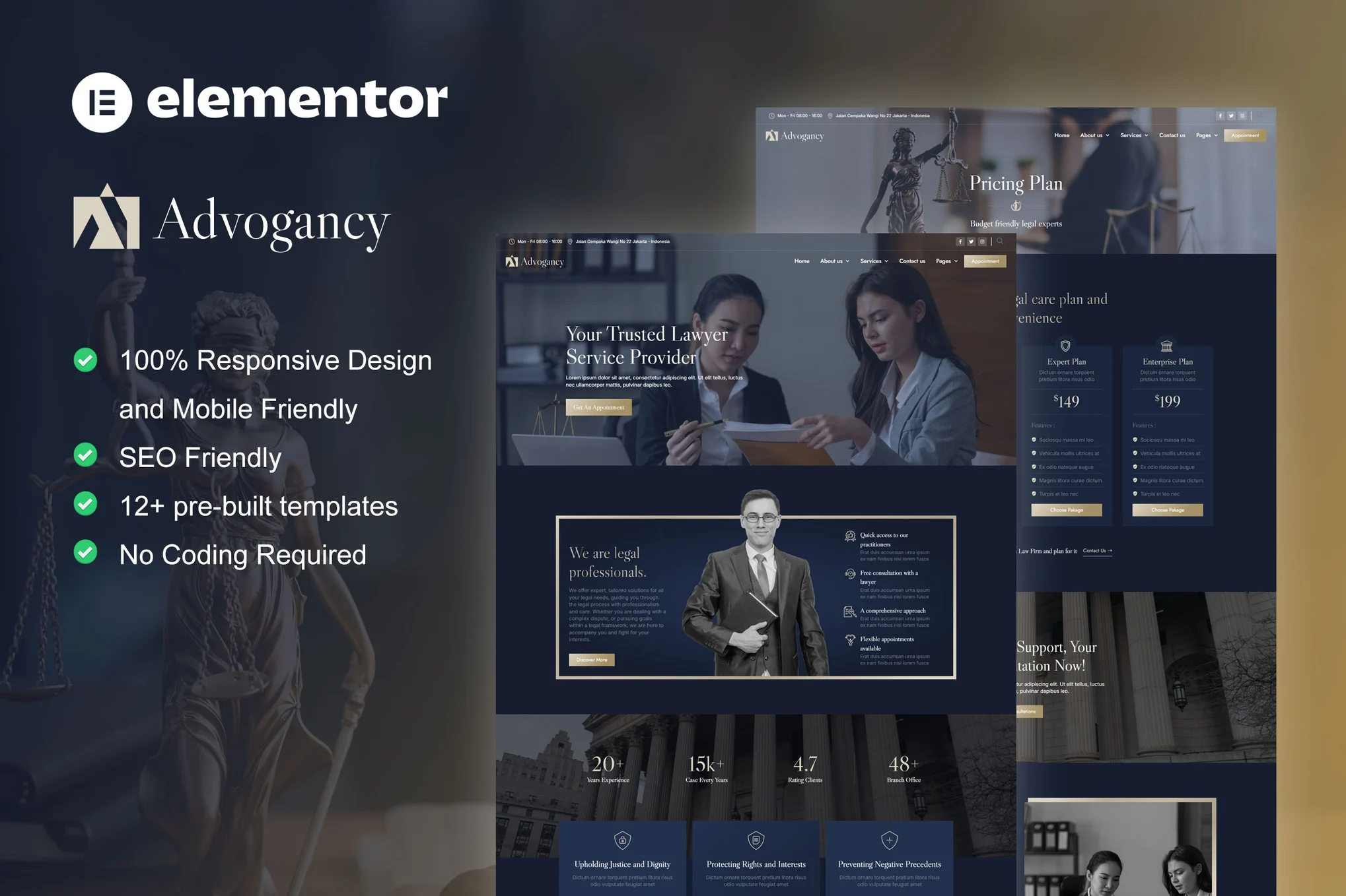 Advogancy – 律师事务所 Elementor Pro 模板套件