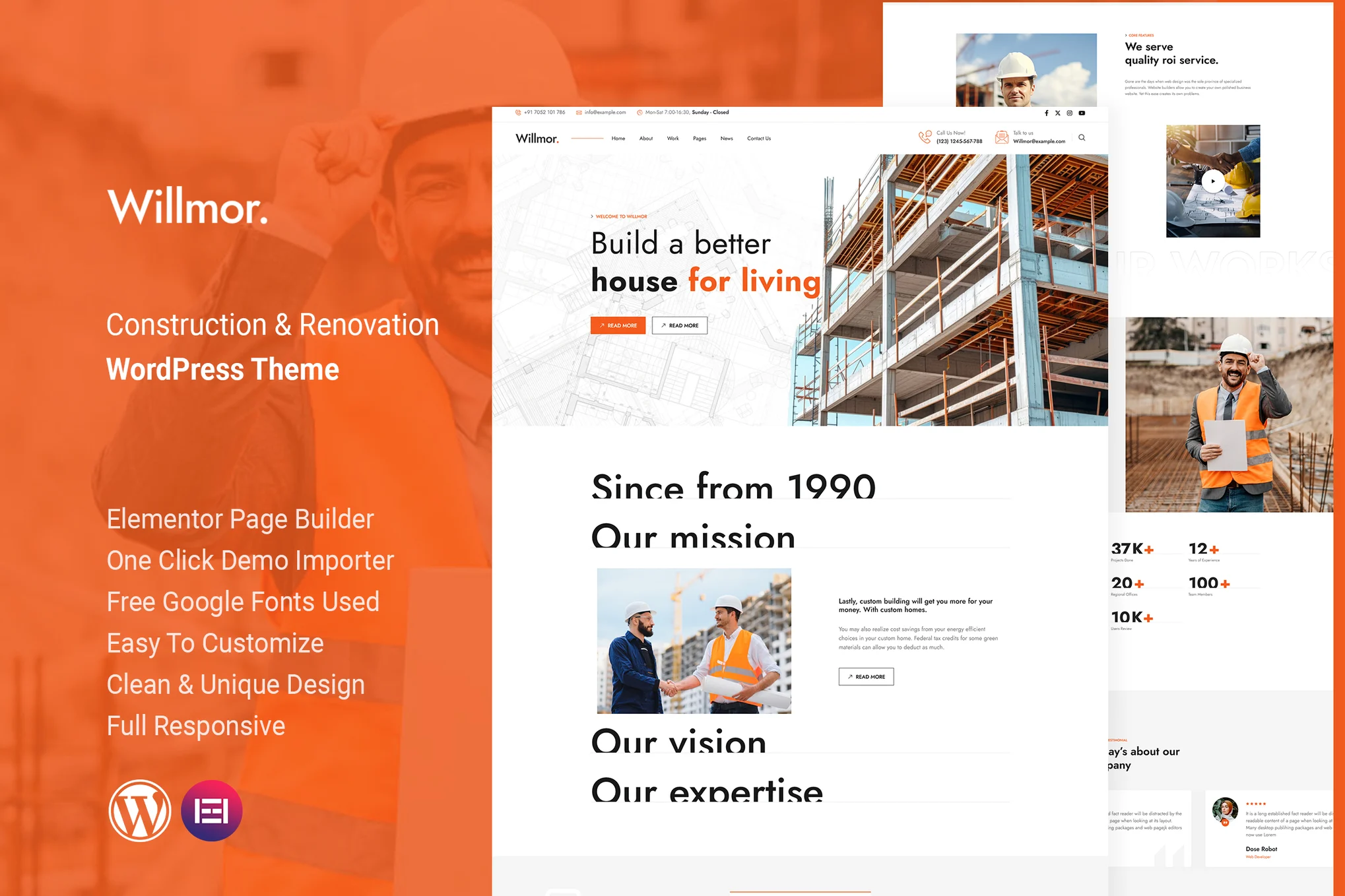 Willmor-建筑 WordPress 主题