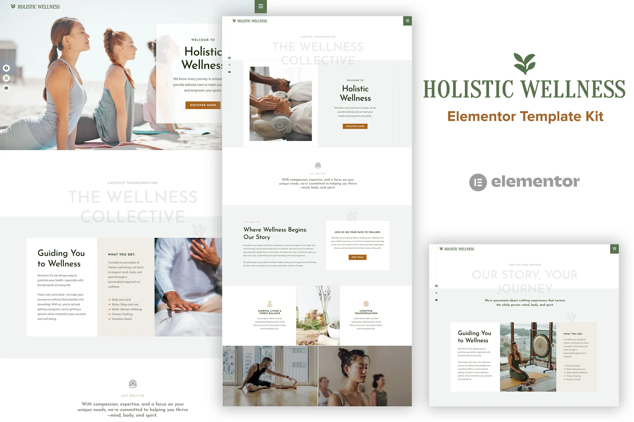 Holistic Wellness – 替代健康 Elementor 模板套件