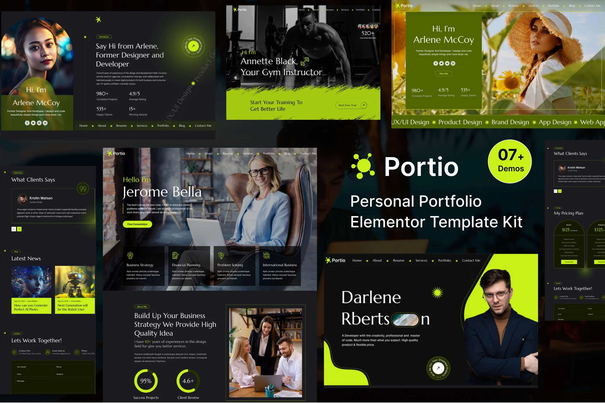 Portio – Portfolio Elementor 模板套件