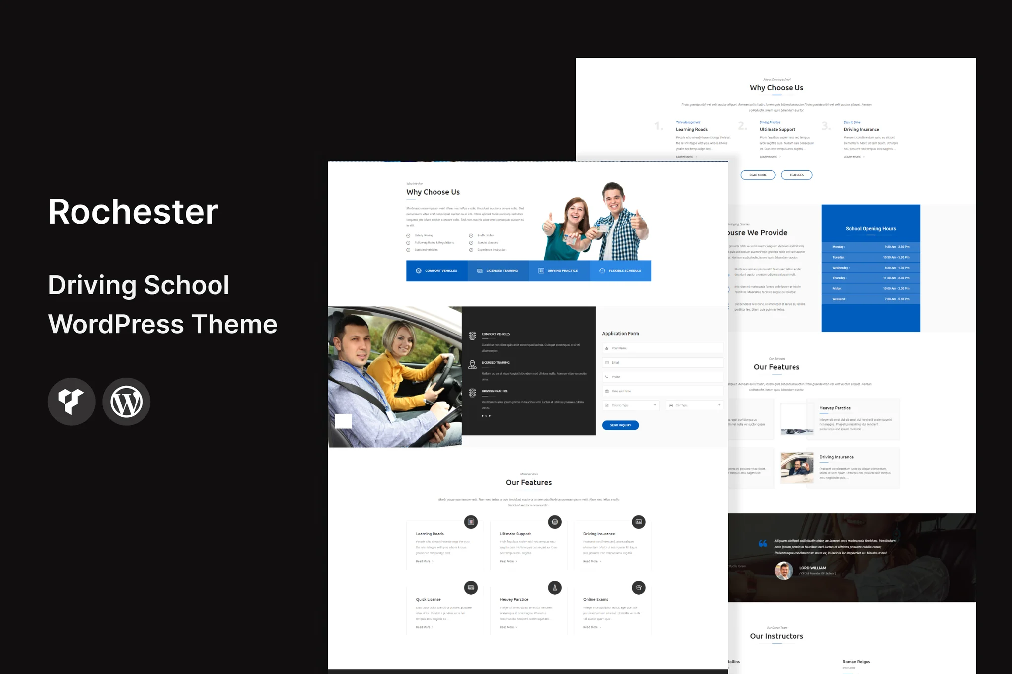 Rochester – 驾驶学校 WordPress 主题