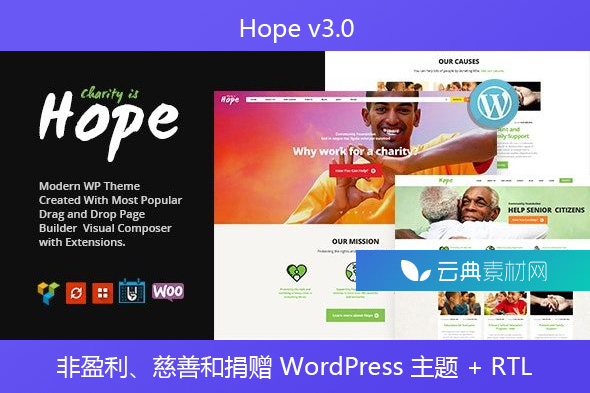 Hope v3.0 – 非盈利、慈善和捐赠 WordPress 主题 + RTL