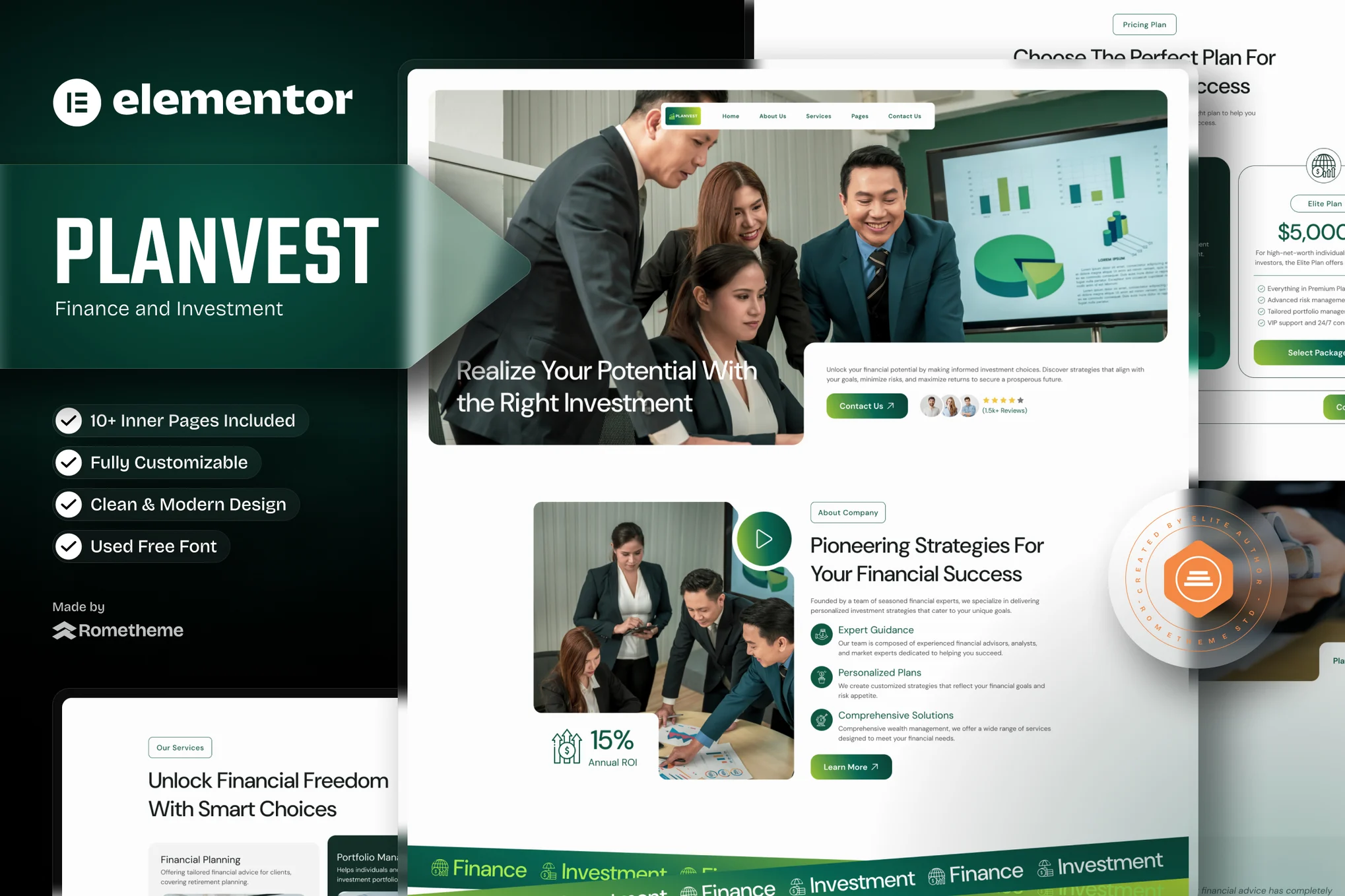 Plantvest – 金融与投资 Elementor 模板套件