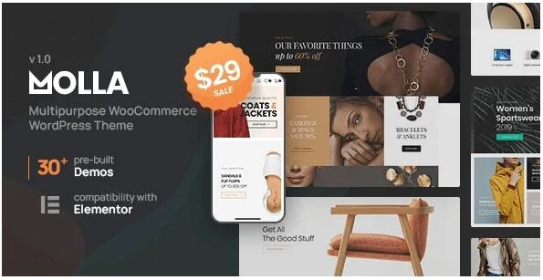Molla v1.5.0 – 多用途 Woocommerce 主题