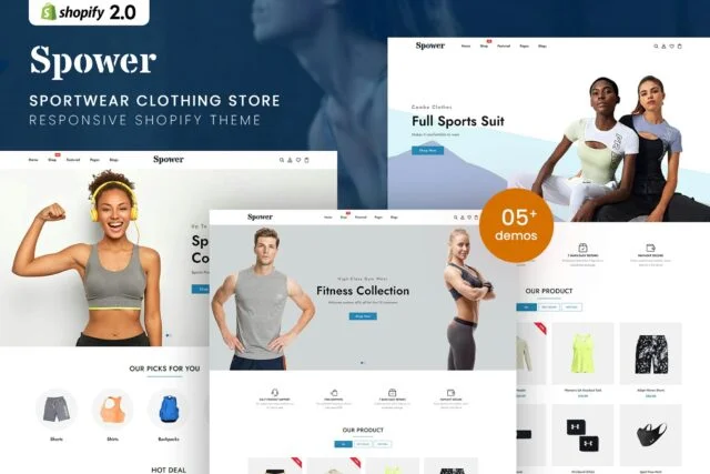 Spower Sportwear 服装响应式 Shopify 主题