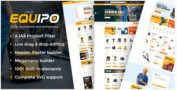 Equipo v3.1 – 零件和工具 WordPress WooCommerce 主题