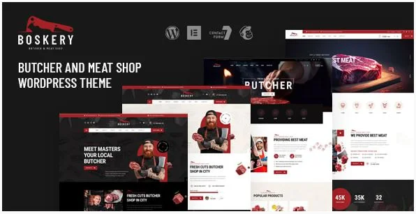 Boskery 肉店和肉店 WordPress 主题