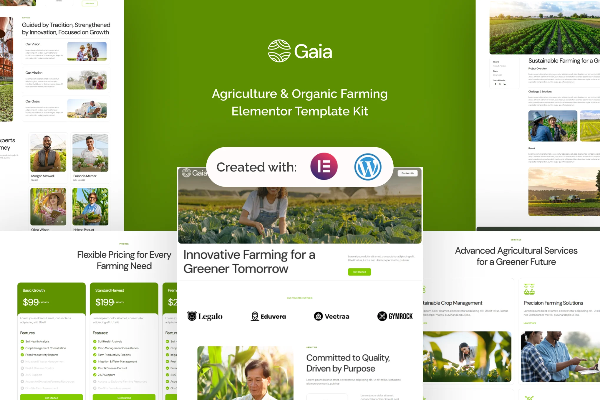 Gaia – 农业和有机农业 Elementor 模板套件
