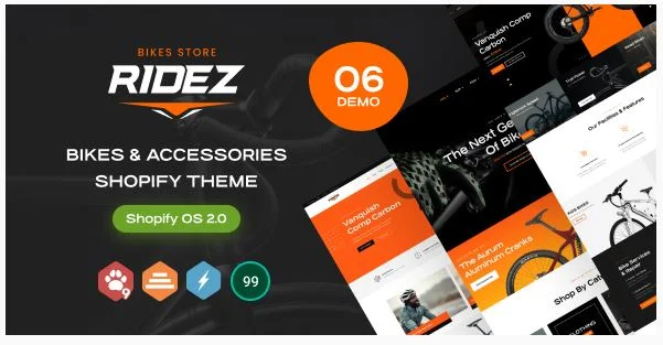 Ridez 自行车及配件 Shopify 主题 OS 2.0