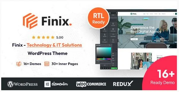 Finix v2.0.0 – 技术 IT 解决方案 WordPress 主题