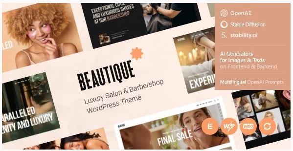 Beautique – 豪华沙龙和理发店 WordPress 主题