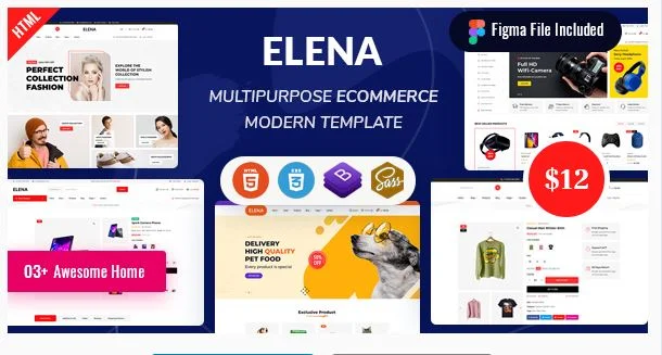 Elena – 多用途电子商务现代 HTML 模板