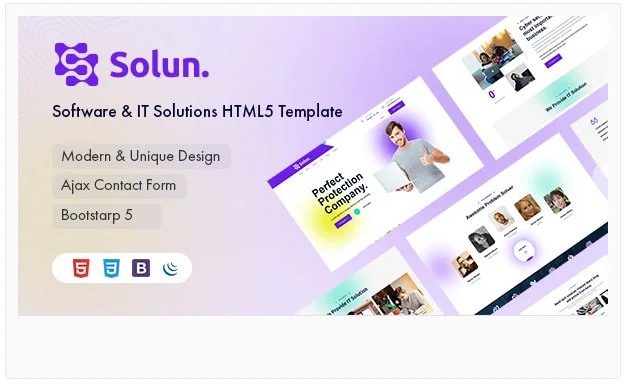 Solun – 软件和 IT 解决方案 HTML5 模板