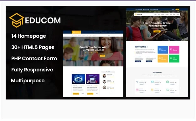 Educom – 教育和 LMS 模板