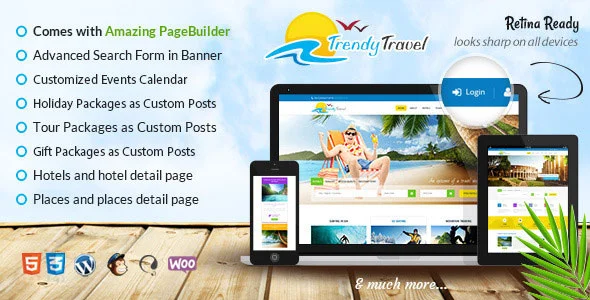 Trendy Travel v6.3 多用途旅游套餐 WP 主题