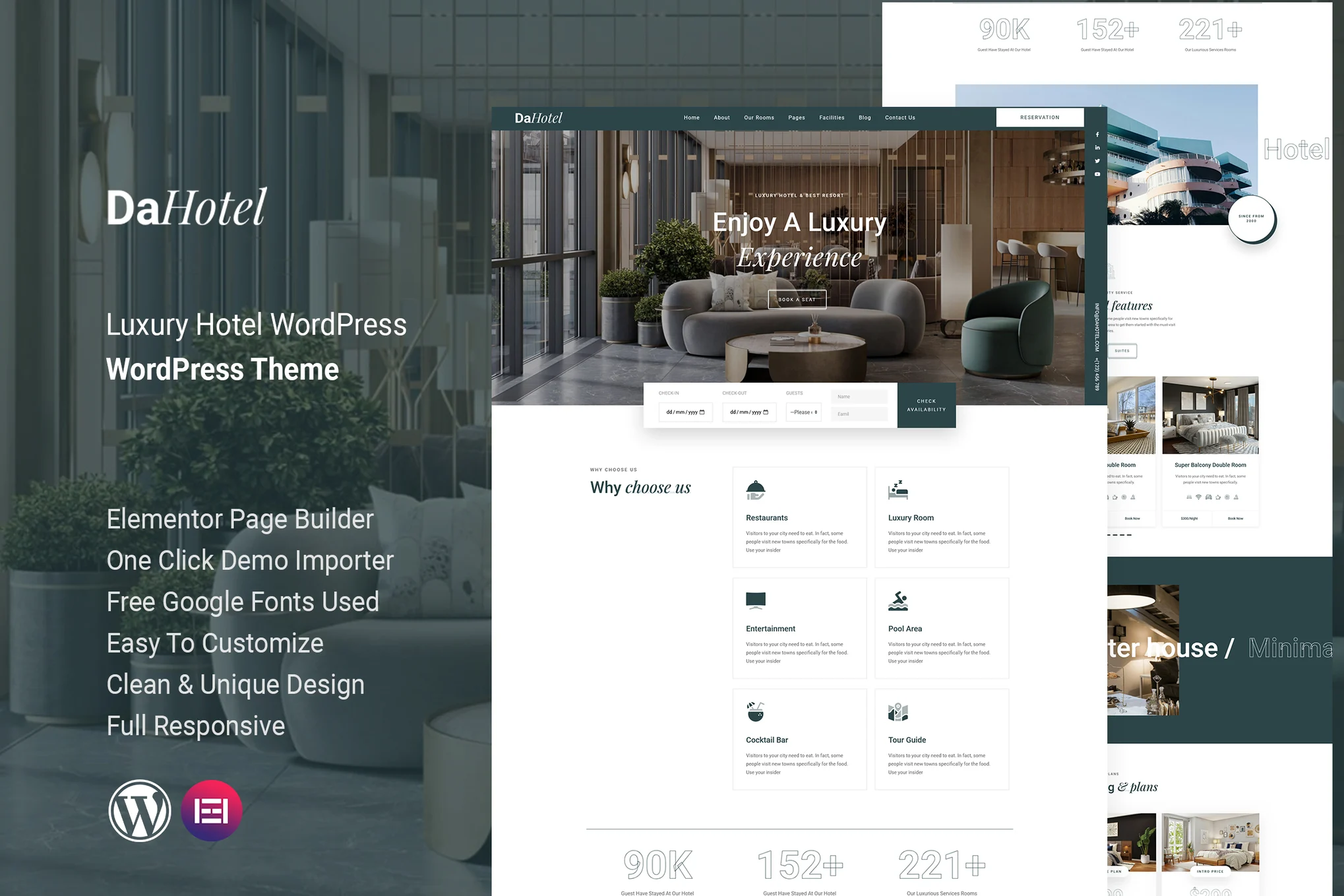 Dahotel-豪华酒店 WordPress 主题