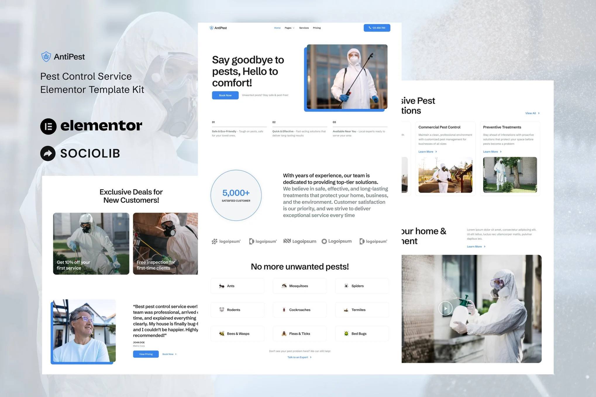 AntiPest – 害虫防治服务 Elementor 模板套件