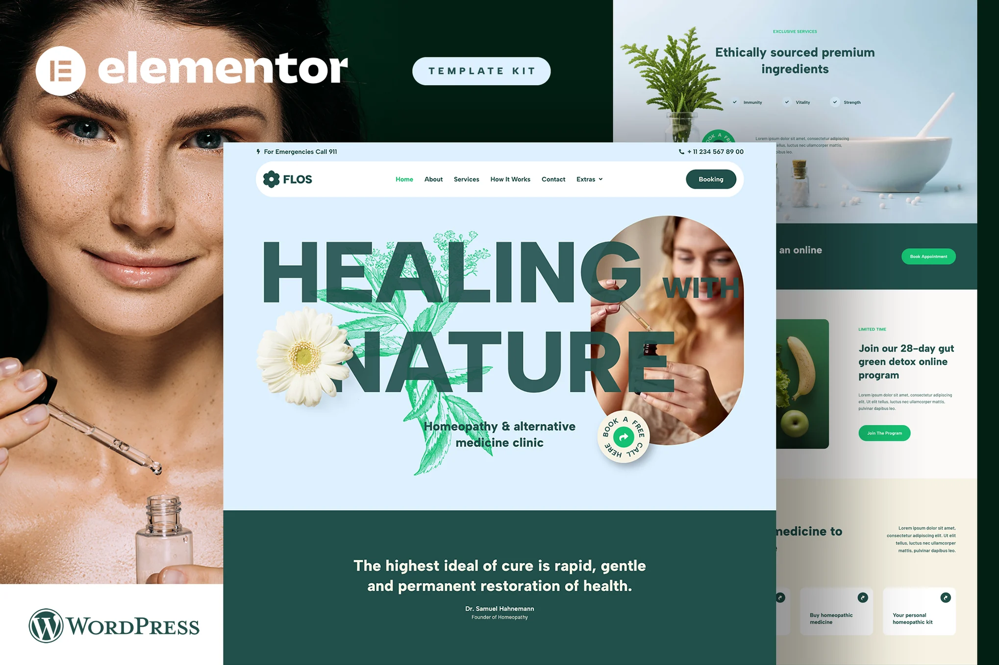 Flos – 替代医学和整体健康 Elementor 模板套件