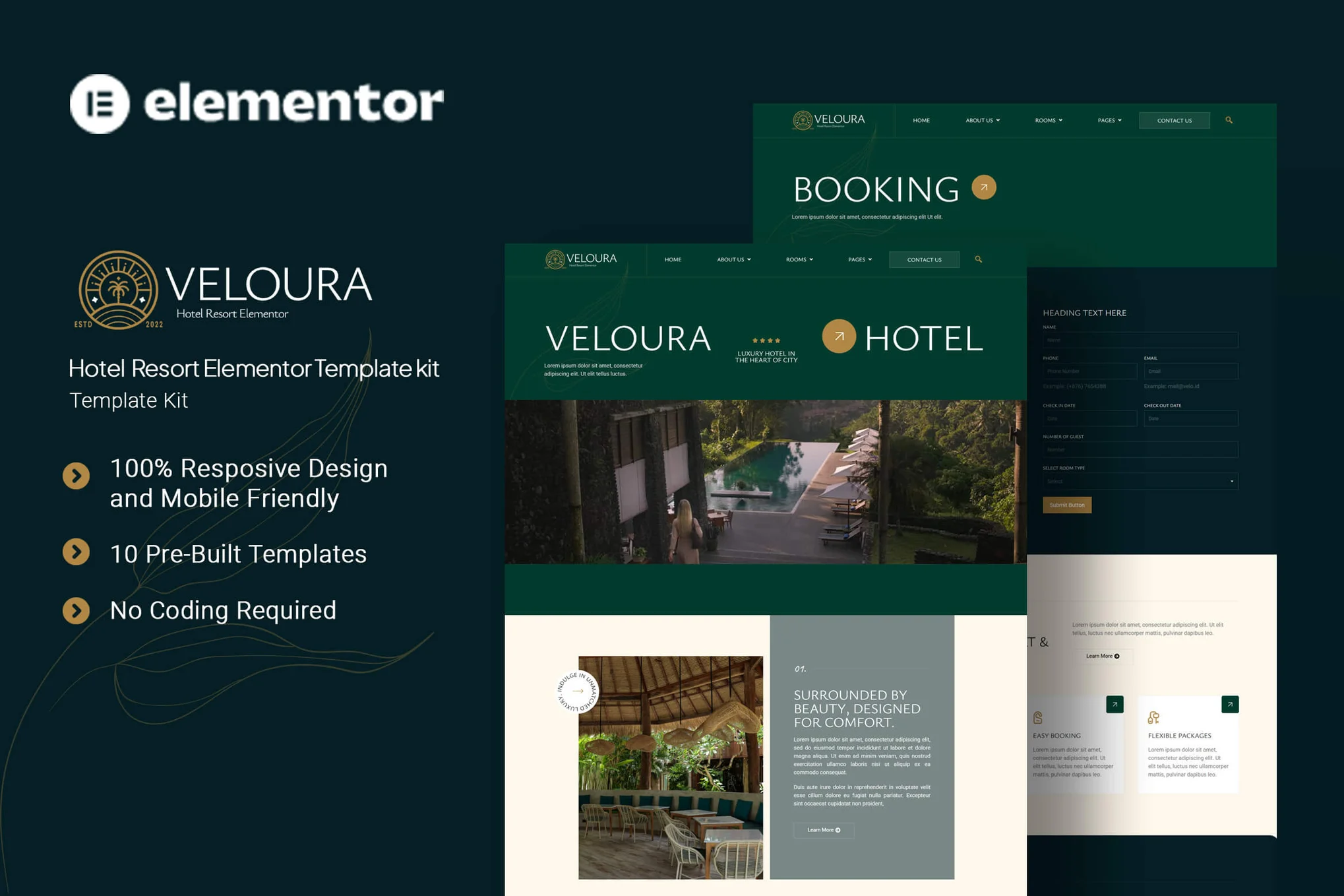 Veloura – 酒店度假村 Elementor 模板套件
