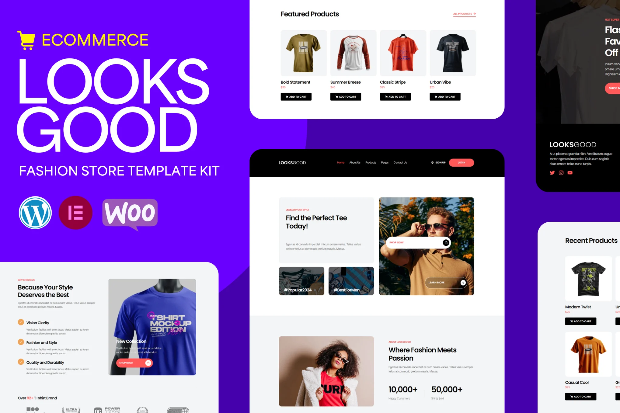 LooksGood – T 恤商店 Elementor Pro 模板套件