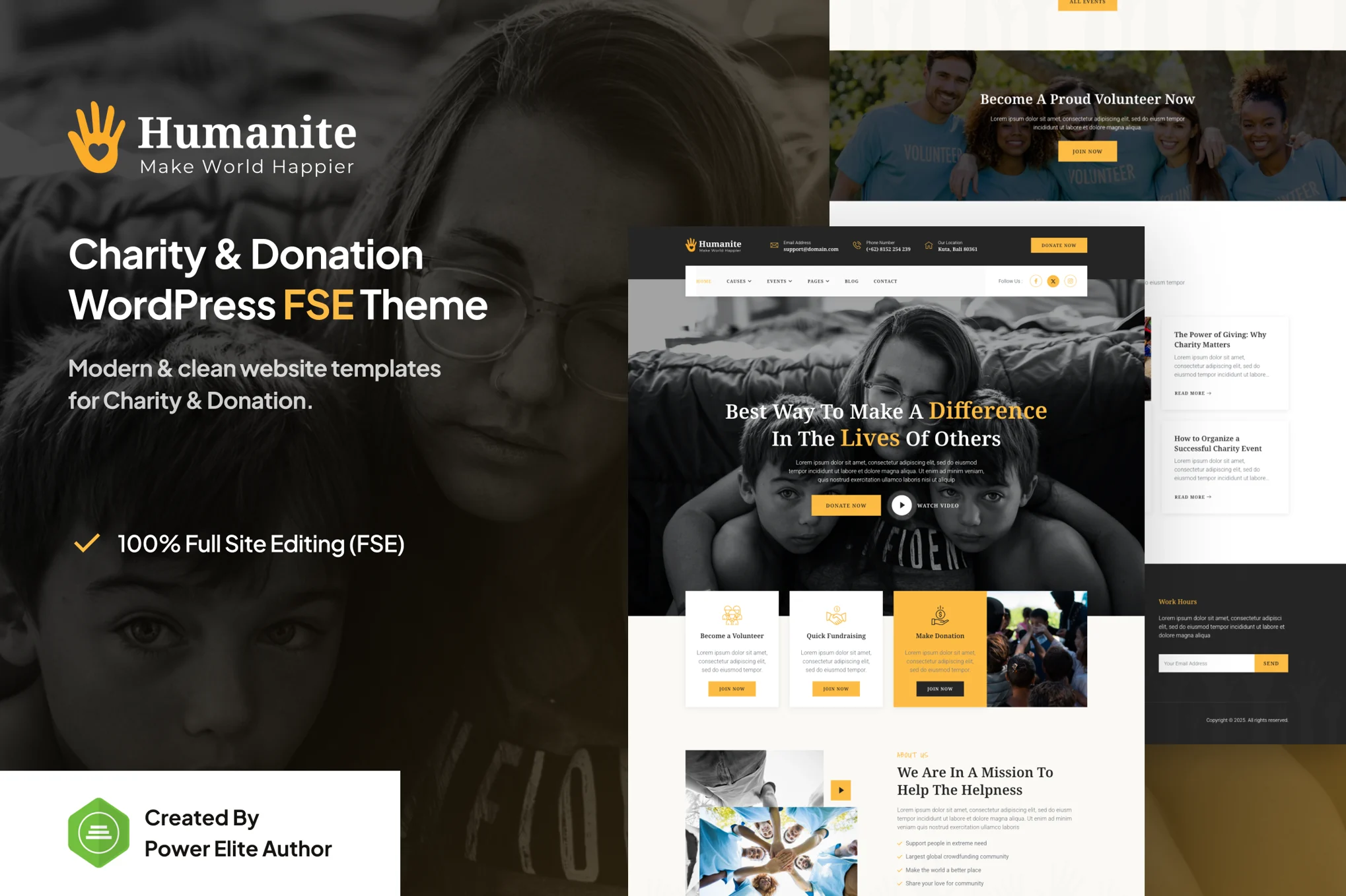 Humanite – 慈善与捐赠 FSE WordPress 主题