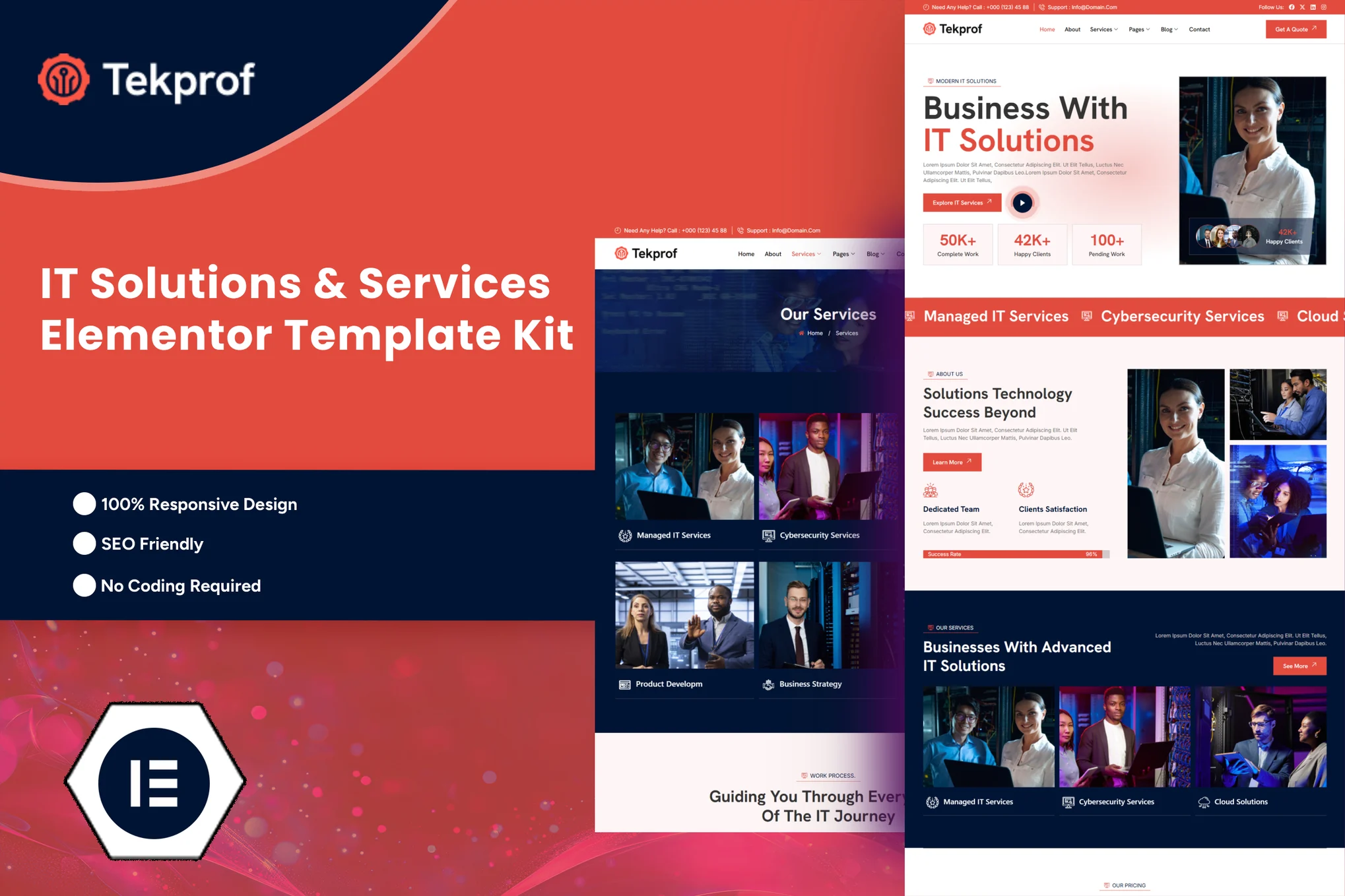 Tekprof – IT 解决方案和技术 Elementor 模板套件
