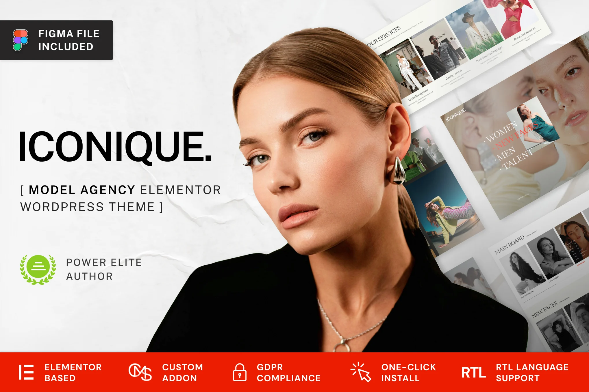 Iconique – 时尚模特经纪公司 WordPress 主题