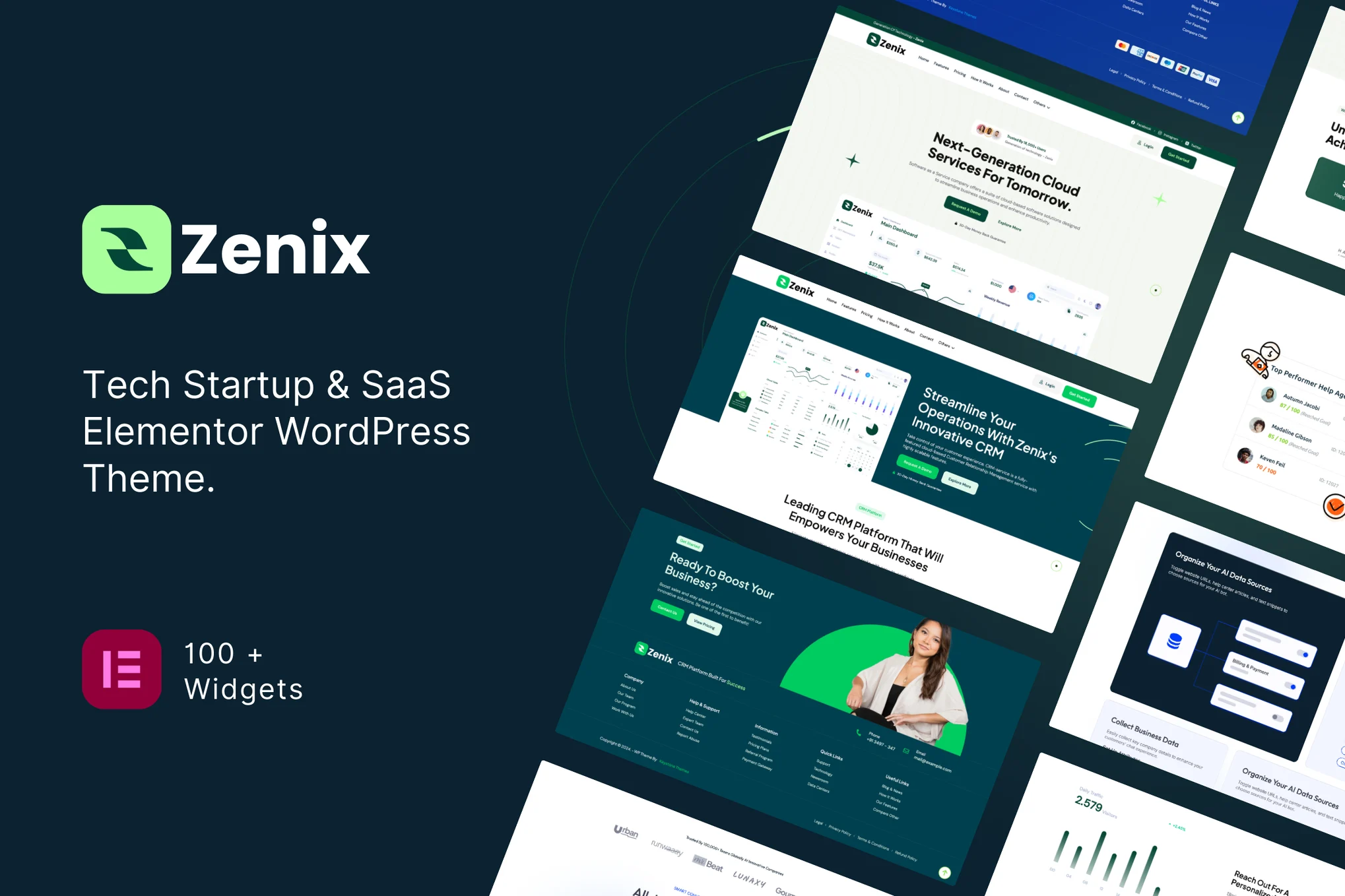 Zenix – 科技初创企业和 SaaS WordPress 主题
