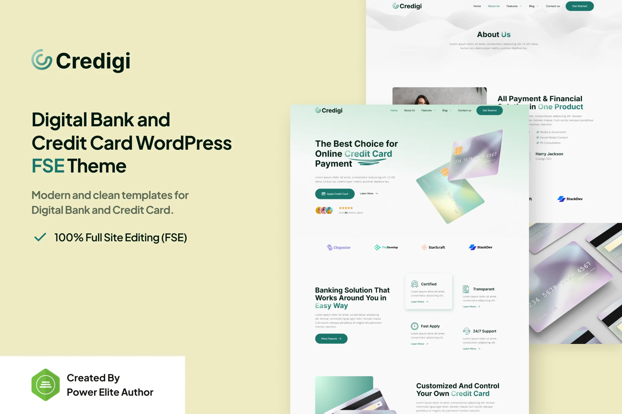 Credigi – 数字银行和信用卡 WP 主题