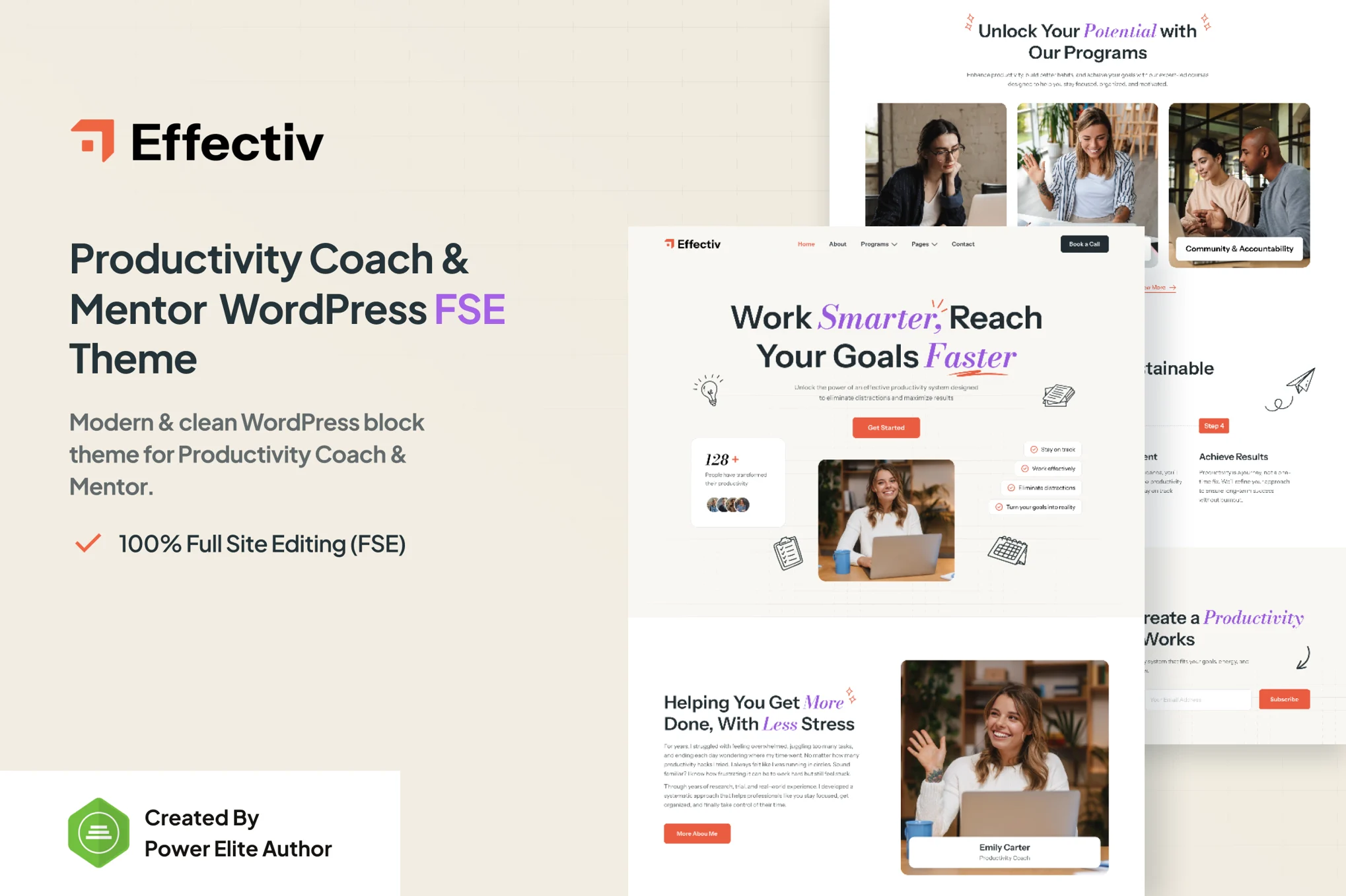 Effectiveiv – 生产力教练和导师 WP 主题