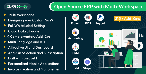 WorkDo Dash SaaS v6.2 – 具有多工作空间的开源 ERP