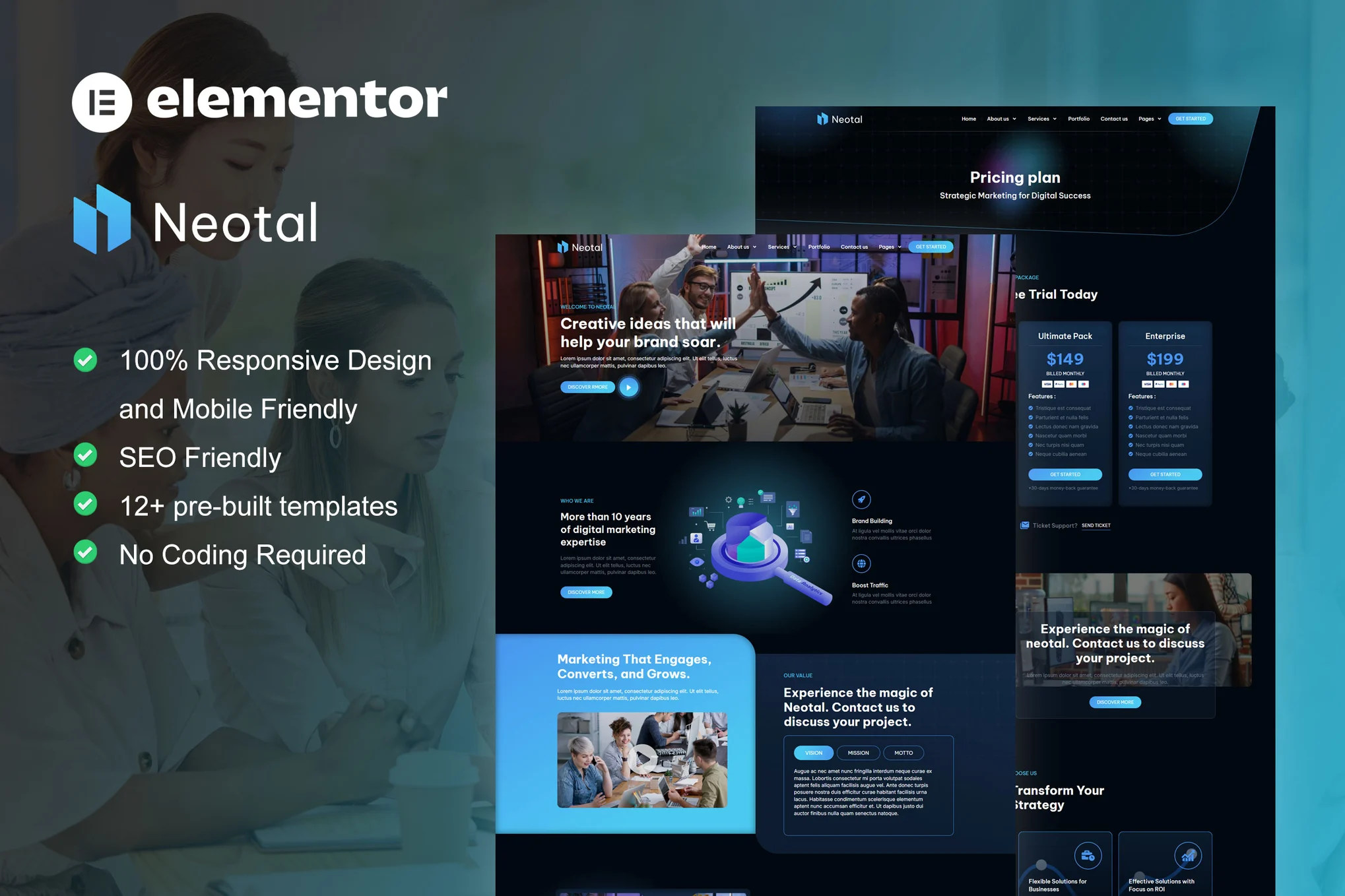 Neotal – 数字营销机构 Elementor Pro 模板套件
