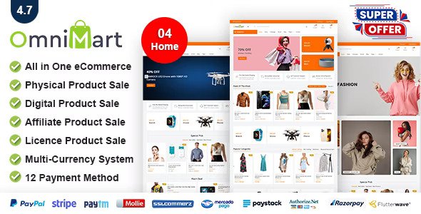 OmniMart v6.1 – 电子商务 CMS | Laravel 电子商务脚本