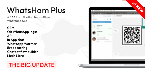 WhatsHam v6.1 – 基于云的 WhatsApp SASS、Wa Warmer、CRM