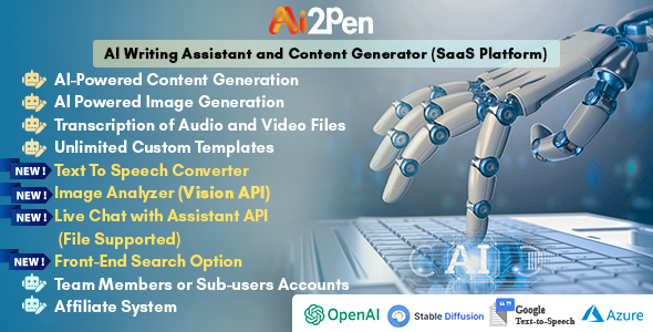 Ai2Pen v6.5 – AI 写作助手和内容生成器（SaaS 平台）