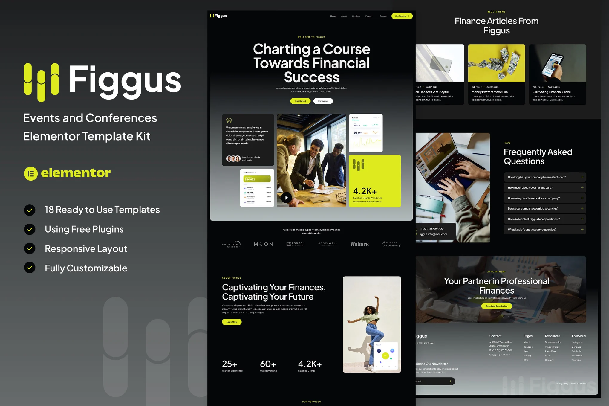 Figgus – 金融与投资 Elementor 模板套件