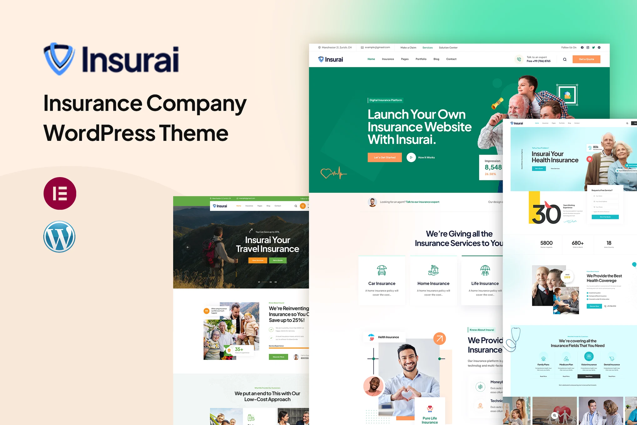 Insurai – 保险公司 WordPress 主题
